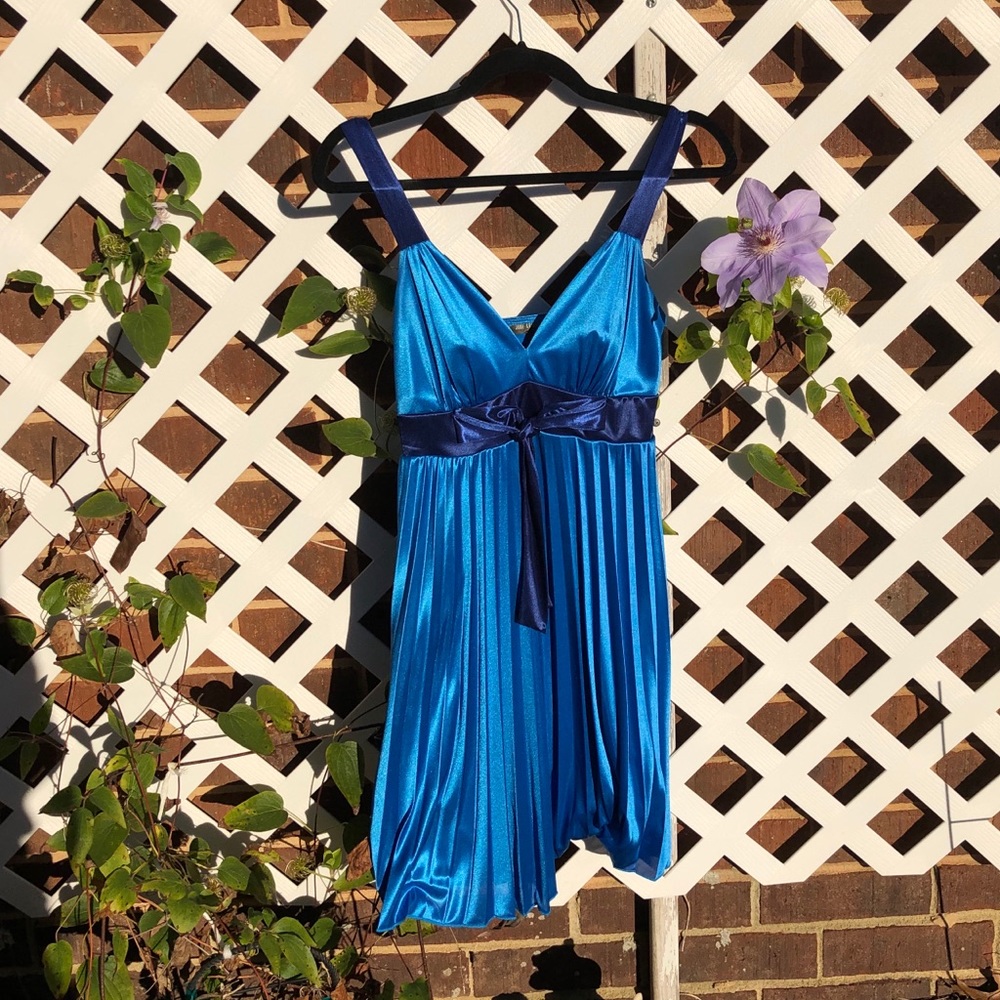 Gorgeous S electric & navy blue knee length dress